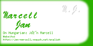 marcell jan business card